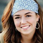 Spring Headband, Blue Swirl..