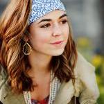 Spring Headband, Blue Swirl..