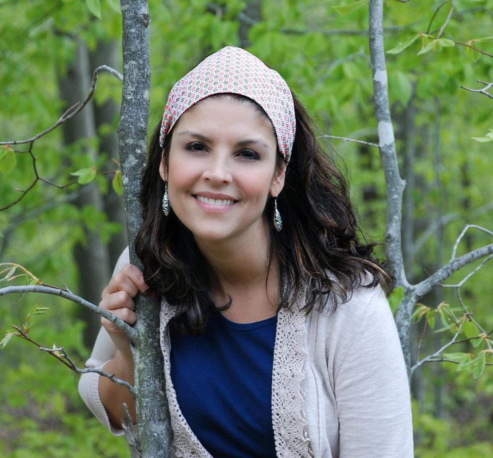 Wide Stretch Womens/teens Headband- Navy and Red Flowers